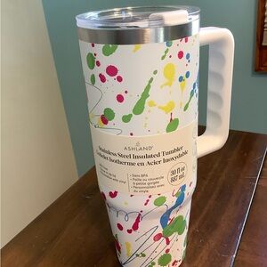 Ashland Multicolor Splatter Tumbler with Handle
